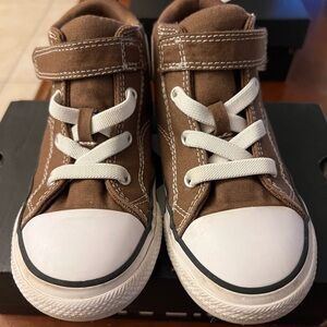 Converse Brown Kids Sneakers with White Laces